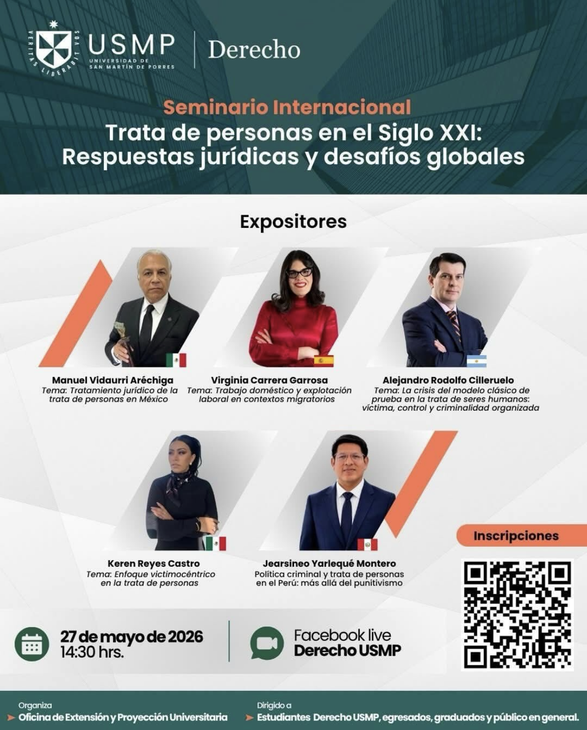 Cartel del Seminario Internacional: Trata de Personas en el Siglo XXI